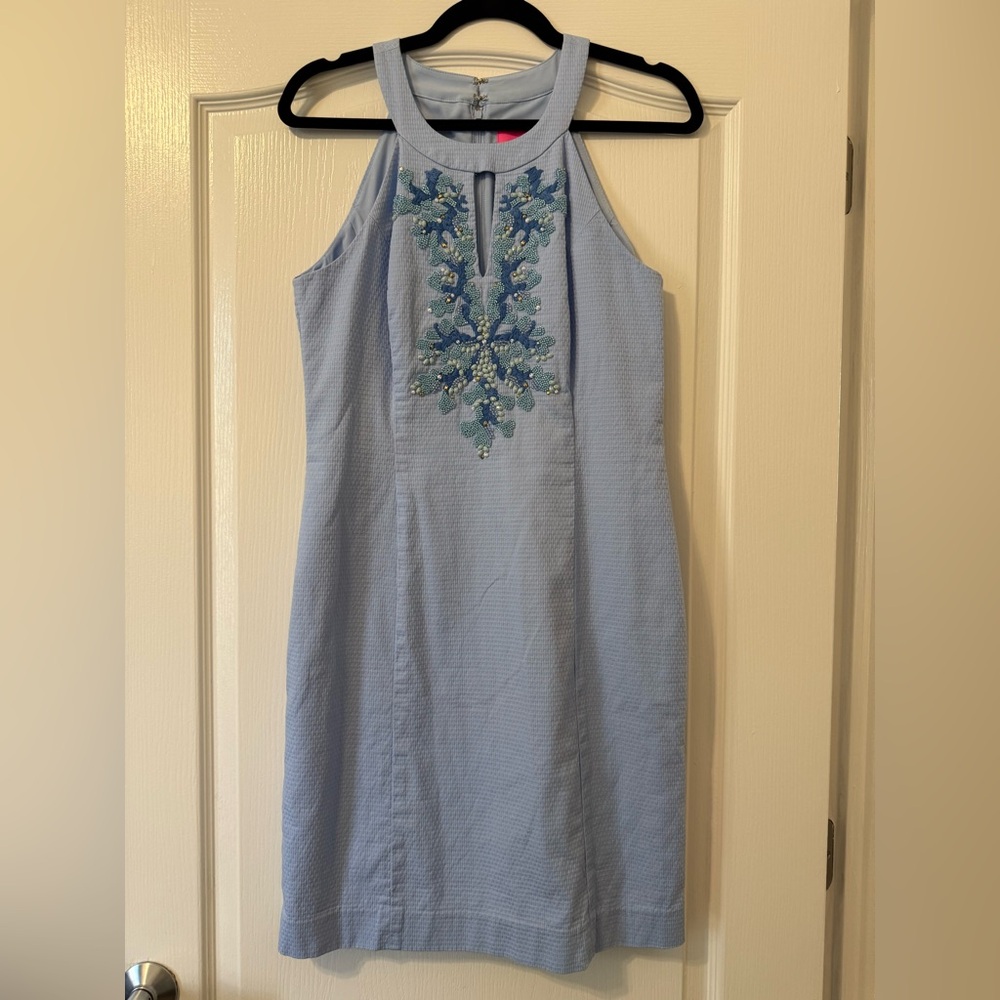 Lilly Pulitzer Jena Stretch Shift in Blue Peri Tint